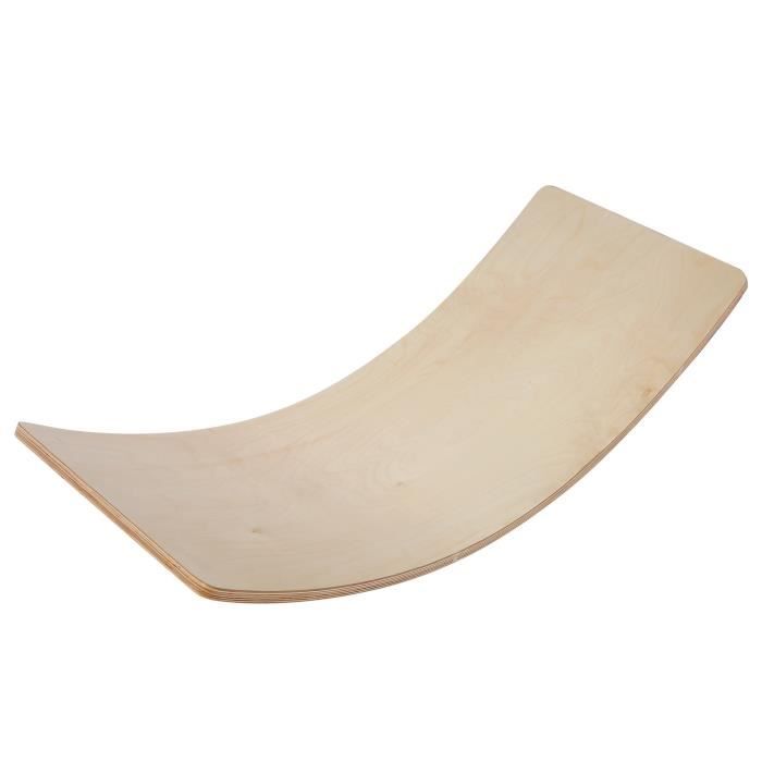 ESTINK Planche d'équilibre pour tout-petits Tableau d'équilibre de remise en forme pour tout-petits Yoga en bois Wobble Curvy