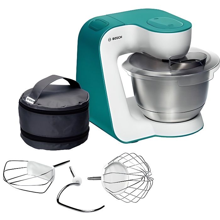BOSCH - Robot multifonction Kitchen Machine MUM54D00 Blanc et Turquoise