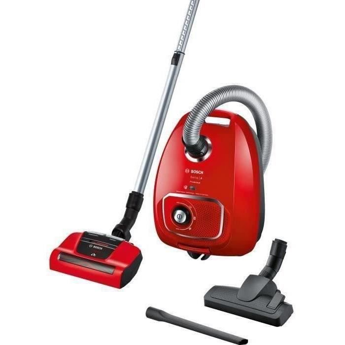 BOSCH BGBS4PET1 Aspirateur avec sac, ProAnimal, Rouge