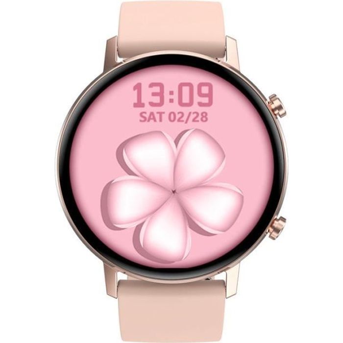 Montre Connectée pour Homme Femmes Enfant Sport Suivi d'activité Fonction pour iPhone Android-Rose1