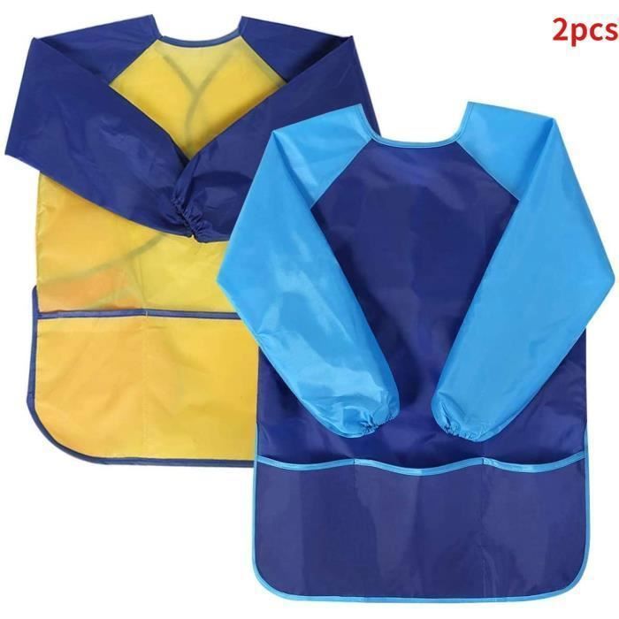 Blouse peinture enfant,Tablier peinture enfant Blouse Peinture Enfant Imperméable Tablier de Peinture enfant, Tablier Manches Longu
