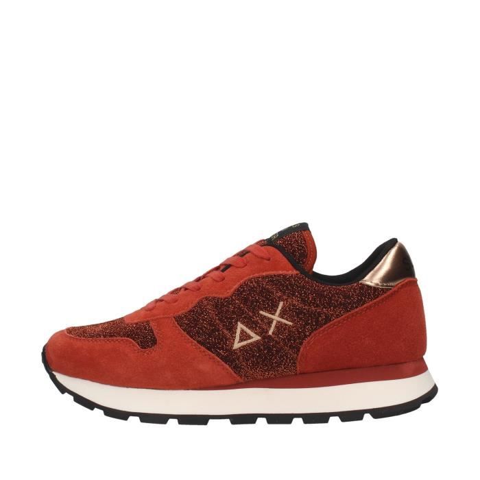 Sun68 Z40205 chaussures de tennis faible Femme ROUGE