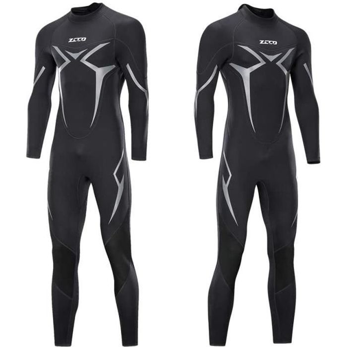 ZCCO Combinaison de plongée pour homme en néoprène de qualité supérieure à manches longues pour la pêche à la piste, la plongée, le