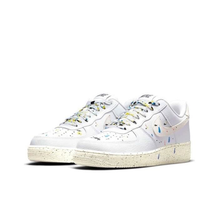 Air-Force 1 07 LV8 Paint Splatter White Low Homme Femme Chaussures AF1 Air-Force One Baskets Blanche Pas Cher