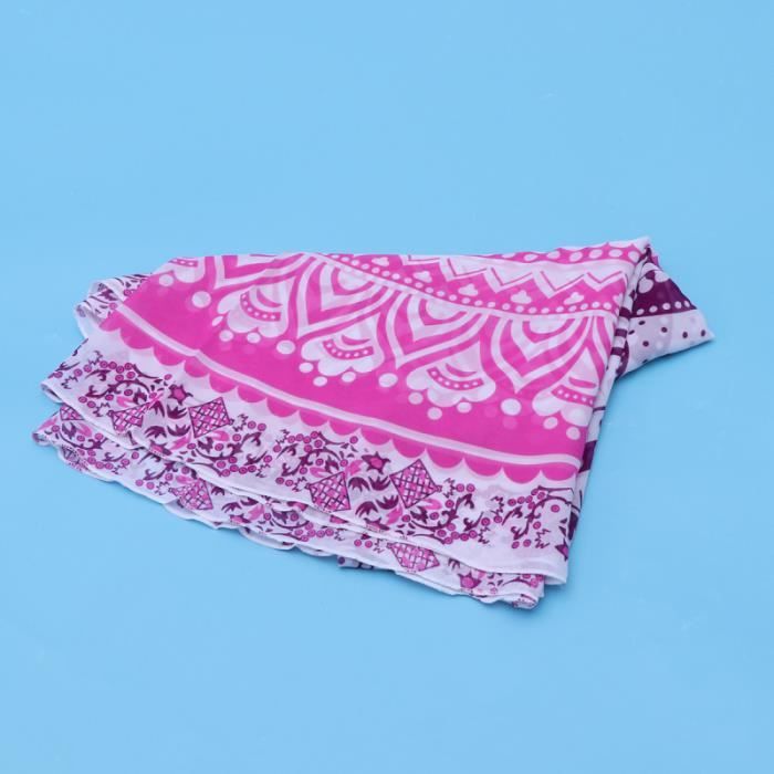 1 pc doux plage serviette florale bain crème solaire impression châle rond tapisserie SERVIETTE DE PLAGE - DRAP DE PLAGE - FOUTA