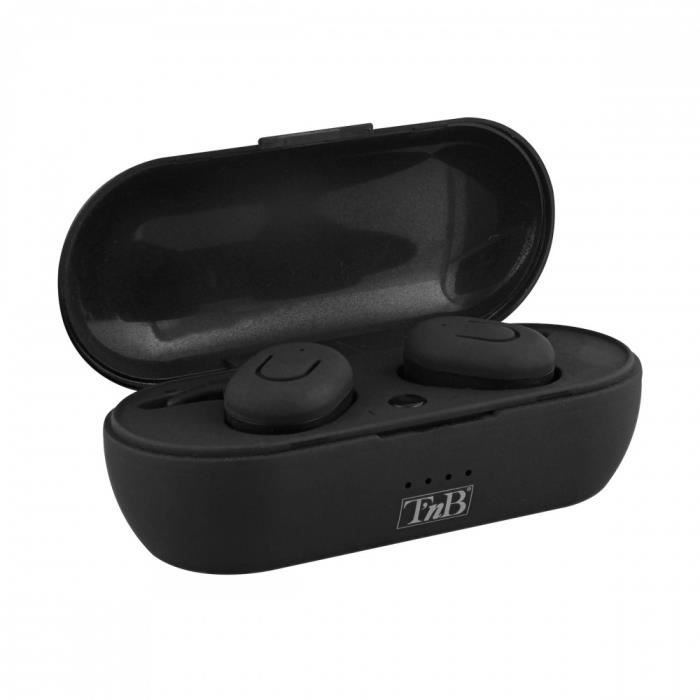 TNB DUDE - Ecouteurs TRUE WIRELESS Bluetooth 5.0 avec boîtier de charge - noir