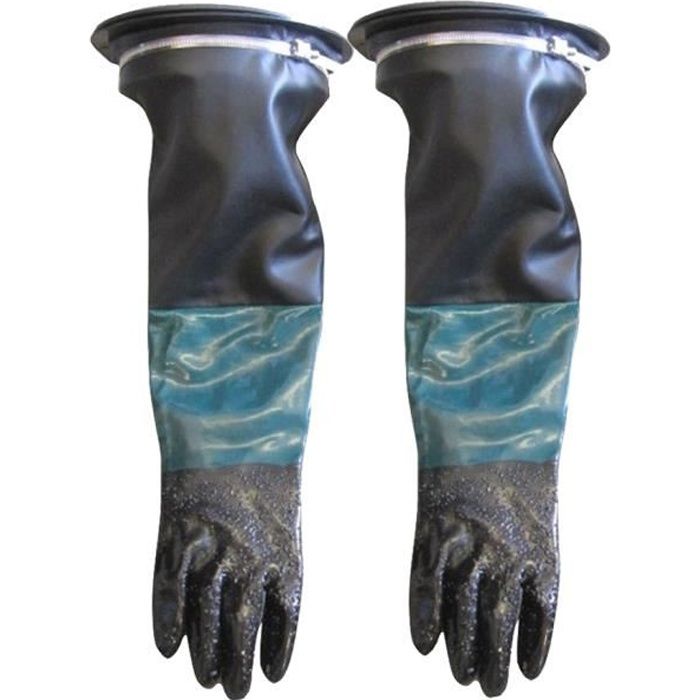 PONCEUSE PNEUMATIQUE ORBITALE 1 paire de gants de sablage 2 pièces pinces Porte-gant 2 pièces
