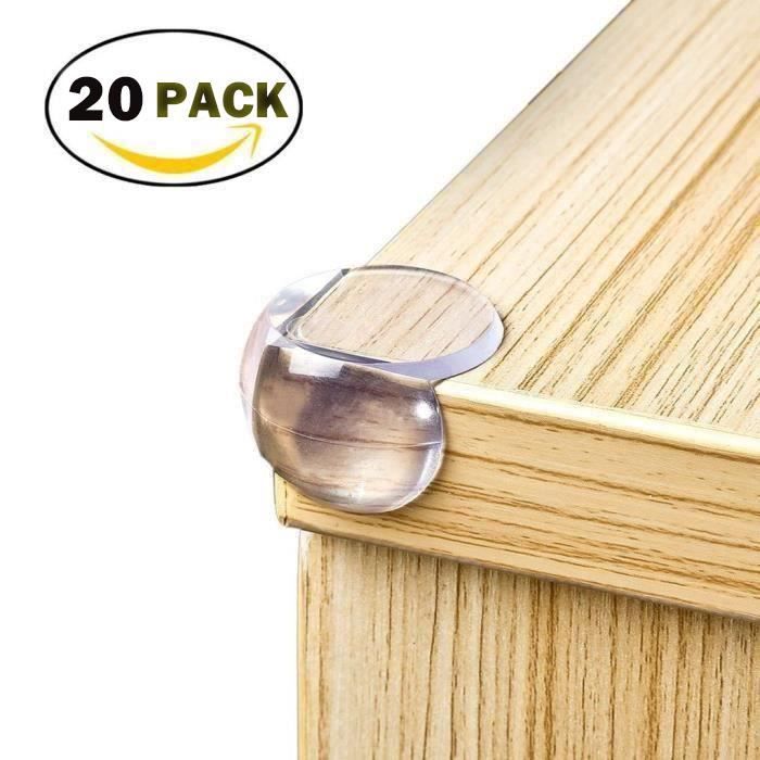 YOLISTAR 20pcs Protection Coin de Table - Protections d’angles Transparent - Plus Grande Taille et Plus Forte adhérence Doux