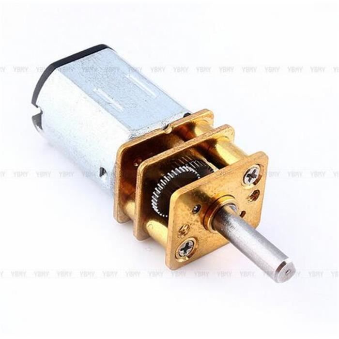 Mini DC Moteur 12V 200RPM Motoréducteur avec Roue Dentée en Métal