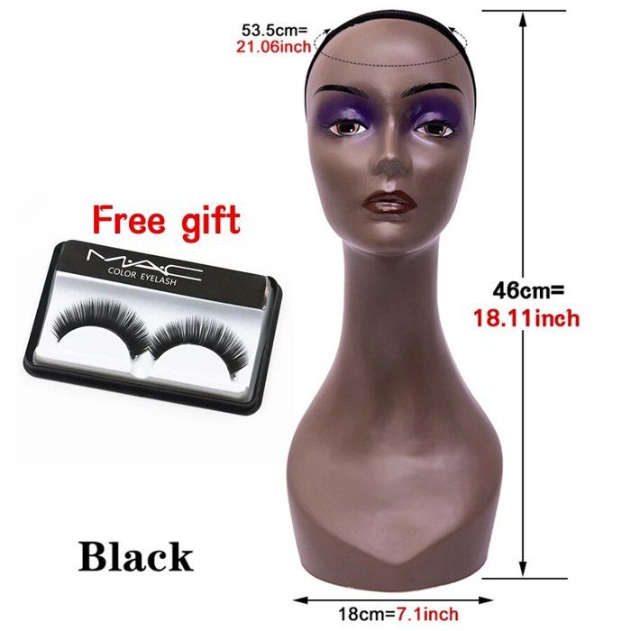 STARTIST Tête de Mannequin PVC avec Tête de Maquillage pour Boucles d'Oreilles Collier Présentoir