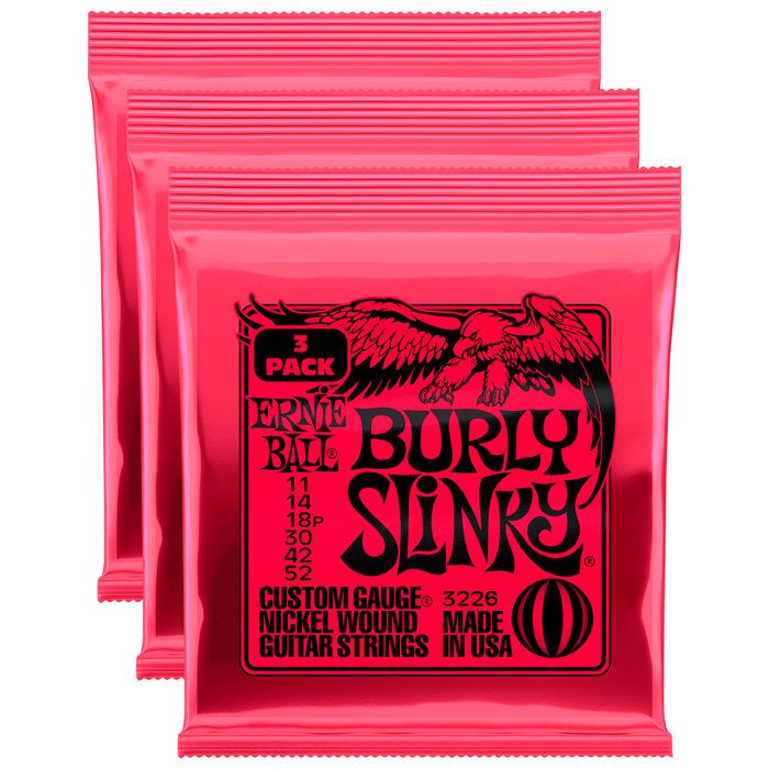 Cordes de guitare électrique ERNIE BALL 3226 Burly Slinky 11-52: Robustesse et Sonorité Exceptionnelle