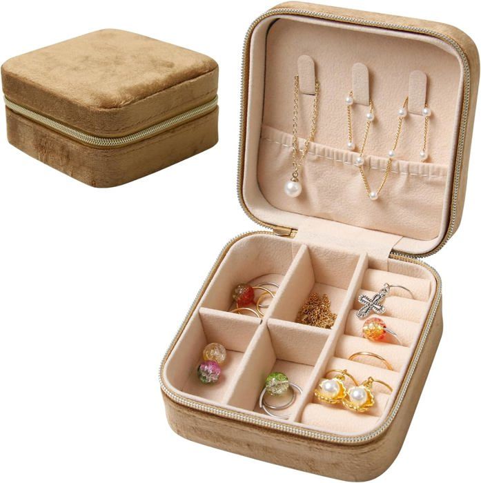 Mini Boîte De Rangement En Velours Rose Pour Bijoux, Boucles D'oreilles, Bagues (couleur : Rose, Taille : Taille Unique