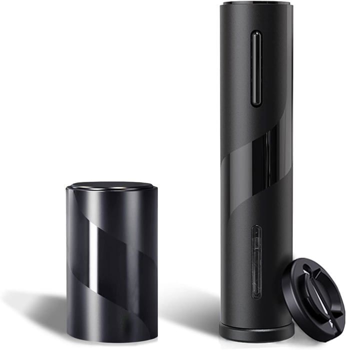 Coupe-Capsule Vin Magnétique Noir - Lames Acier Inoxydable Double Lame - Ouvre-Bouteille Élégant Et Pratique