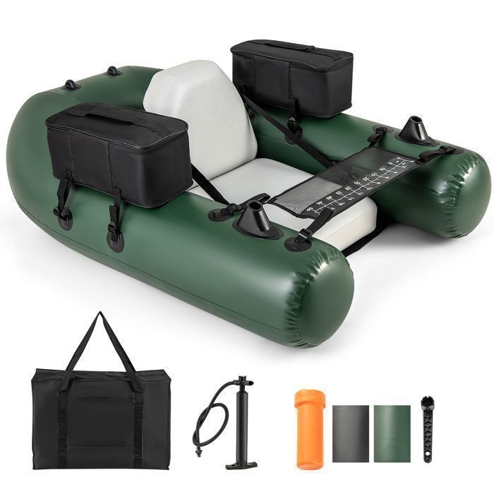 Bateau De Pêche Gonflable Trawler Belly Boat – Polyester 600D, Double Chambre, 110 Cm, Tablier Semi-rigide