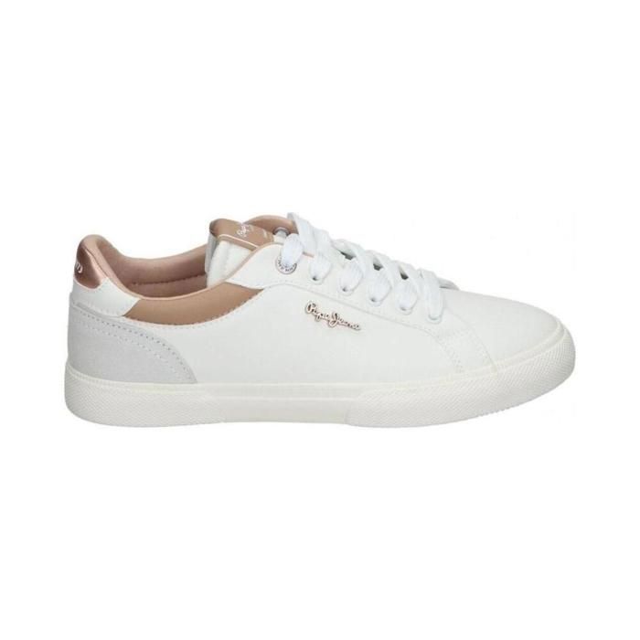 Pepe Jeans Baskets femme - Pepe Jeans - Kenton Court - Synthétique - Plat - Golden ochre
