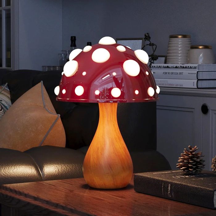 MAOYONG Lampe Champignon Led Lampe De Table Tactile Veilleuse De Chevet Chambre Vintage Pour Salon Pour Chambre Lampe De-brun