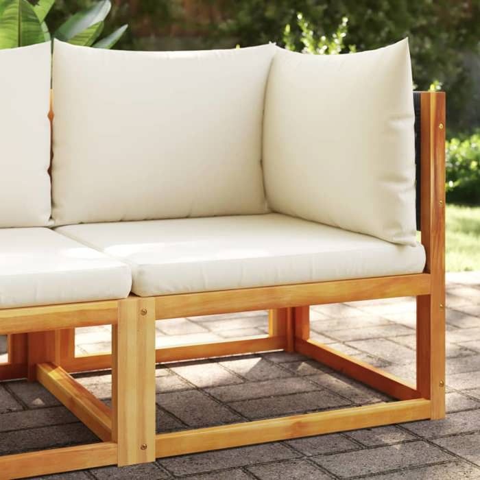 SALE 2025Sofa canapé de patio - Canapé dangle de jardin avec coussins bois massif dacacia - 65x65x65 cm132 Kg 8611