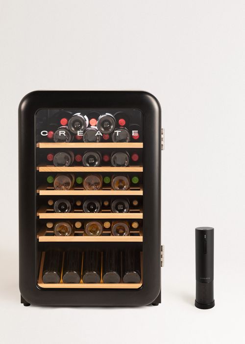Cave à vin rétro - Create - Winecooler - 12 45 ou 76 bouteilles - Température réglable - Eco Friendly