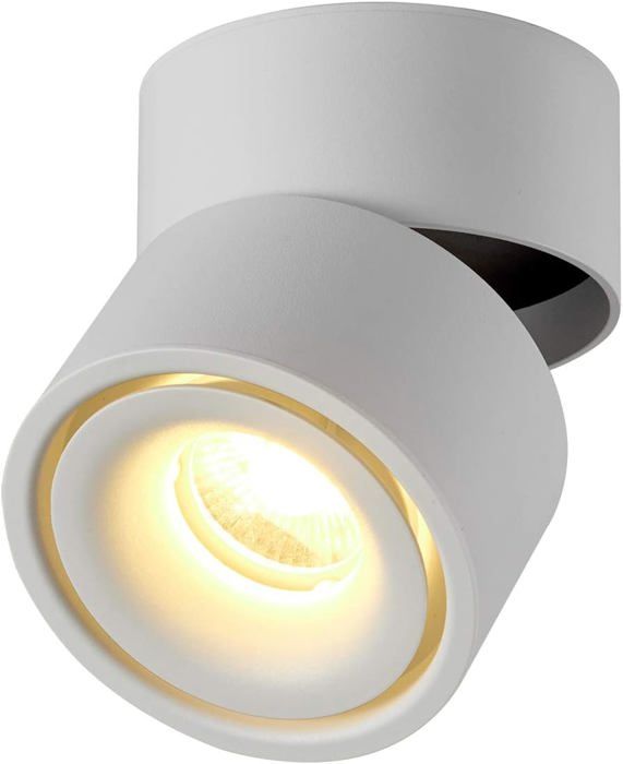 Indoor 10W LED Projecteur  Réglable 360° Éclairage tournante et de surface 10x10cm/Aluminium Lampe murale (blanc chaud-3000K)