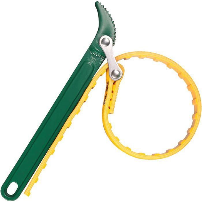 Clé à Courroie FOCCTS - Pour Filtres, Bidons, Tuyaux, Caoutchouc Vert, 46 Cm - 11