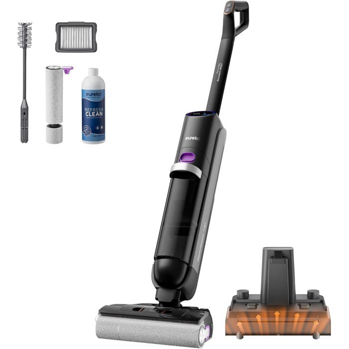 Aspirateur Laveur Eureka RapidWash NEW730 Sans Fil 21600 Pa Lavage Eau Chaude