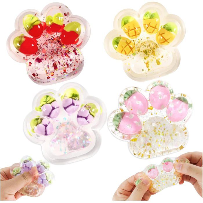 Yoyo Squishy Jouets Anti-stress Pattes De Chat - Lot De 8 Versions Yoyo Squishy Jouets Anti-stress Pattes De Chat - Lot De 8 Versions