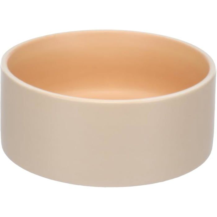 Bol pour nourriture et eau de hanche ronde beige/orange - 800 ml luxe en céramique de haute qualité robuste Orange 800ml orange BOL