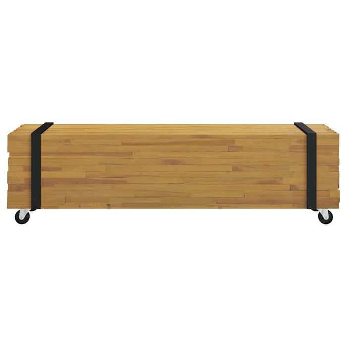 Cabinet TV - Marron - Meuble TV pour Télévision - 1 PC - Marron 110x30x30 cm Bois de teck massif T468