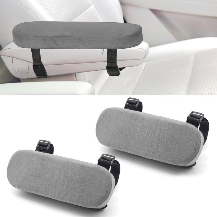 Lot De 2 Coussins Daccoudoir En Polyester Gris Pour Fauteuil De Bureau Fauteuil Gamer Voiture 23 5 X 7 5 X 3 Cm