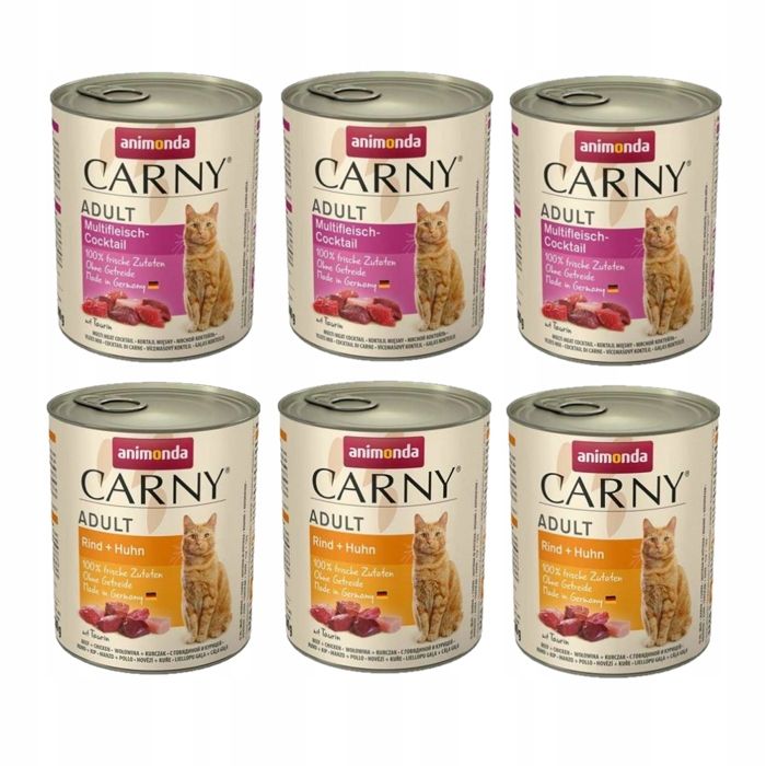 ANIMONDA Carny Adult mélange de saveurs pour chats 6 x 800 g ANIMONDA Carny Adult mélange de saveurs pour chats 6 x 800 g