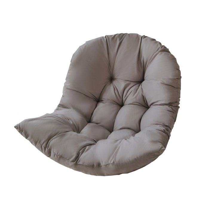 Coussin pour fauteuil suspendu épais 80x120 cm siège œuf jardin polyester gris intérieur extérieur