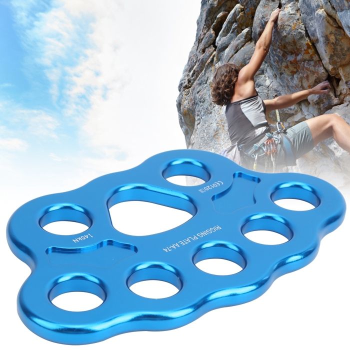 Tbest Plaque de gréement Assiette de Gréement descalade Connecteur 85kn 8 Trous pour lescalade et les Activités sport parapente