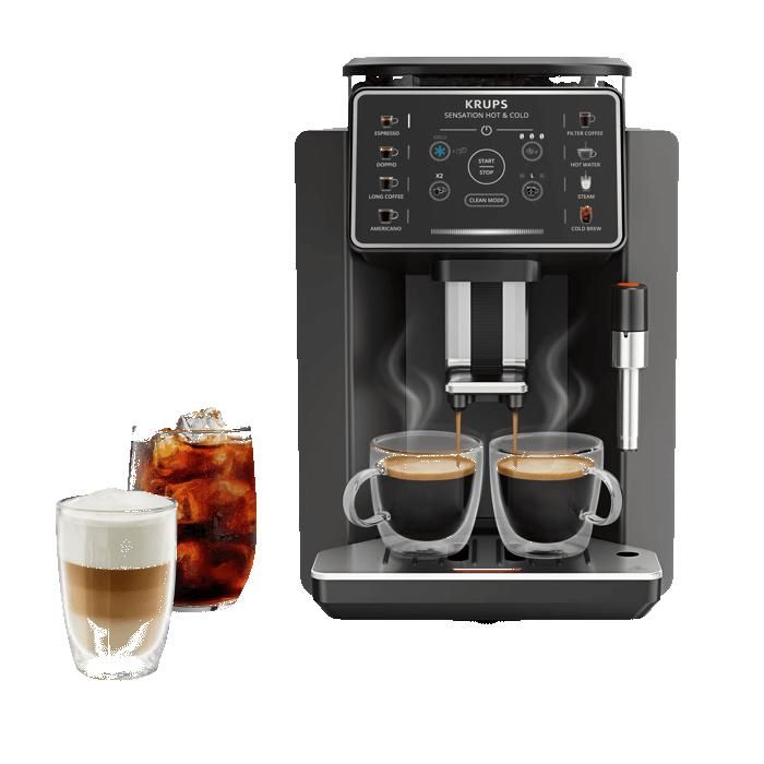 Krups Sensation Hot & Cold Machine à café automatique 12 recettes Cold brew EA913HE0