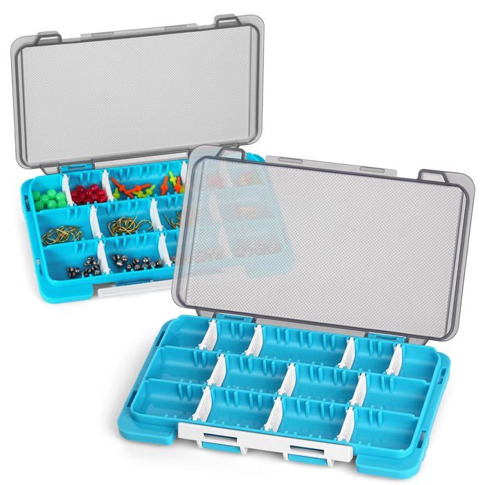 Boîte de Rangement étanche en Pêche Accessoires 2PCS Boîte à Appâts étanche Boites a Leurre de Peche BOITE DE PECHE