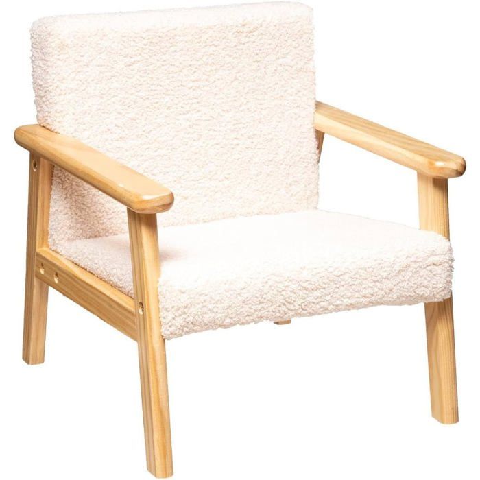 Atmosphera Fauteuil Enfant Basile Bouclette Écru Atmosphera Fauteuil Enfant Basile Bouclette Écru