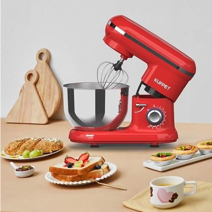 Robot pâtissier 1300W, Bol 4.5L,  8 Vitesses Robot pétrin