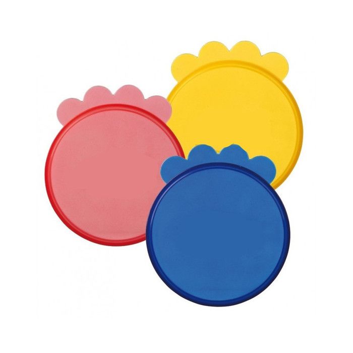 Meilleurs prix pour 3 Couvercles de ø 7.6 cm pour boites de conserves alimentation pour animaux.