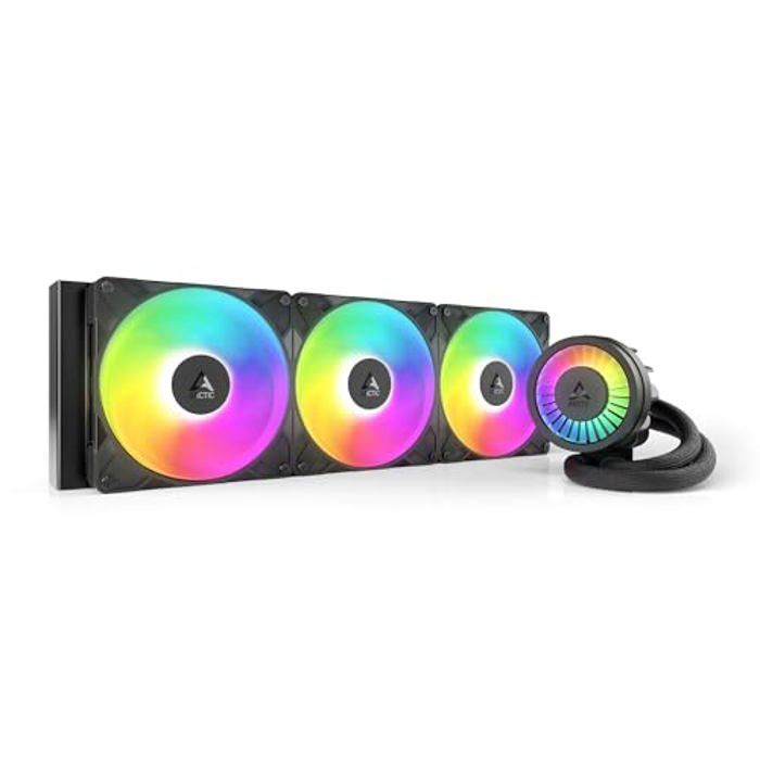 ARCTIC Liquid Freezer III Pro 420 A-RGB (noir) - Refroidisseur CPU AIO 3 x 140 mm refroidissement à eau radiateur 38 mm pompe