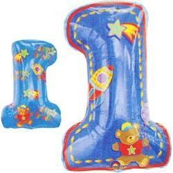 Unique Party Palloncino In Foil A Forma Di Prisma Birthday Boy 45 Cm - Decorazione Compleanno Ragazzo - 2