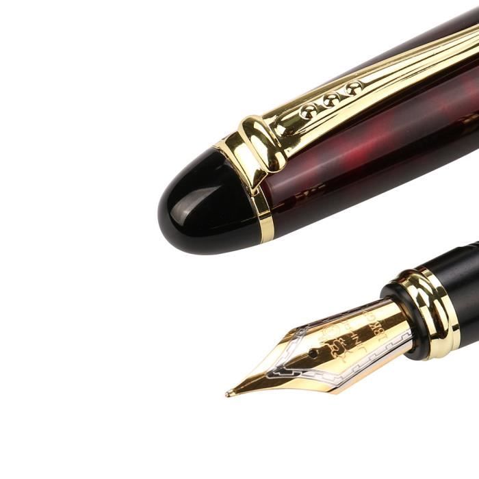 JINHAO 159 Stylo Plume Stylo à Encre (Noir Avec Clip DoréPlume M 0,7 Mm) 745 - Beaux