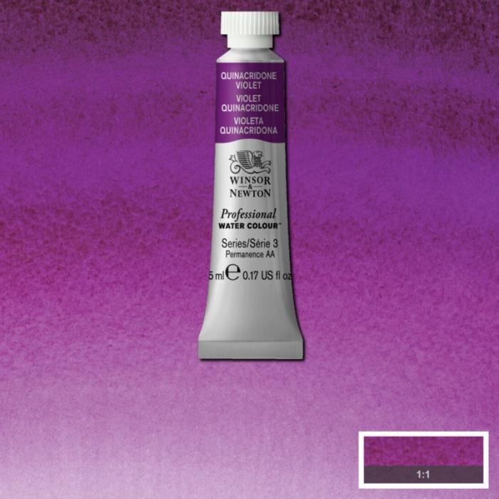 Aquarelle professionnelle extra-fine - 5ml - Violet quinacridone - Winsor et Newton