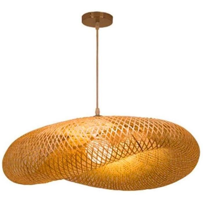 RuiLer Fait À La Main En Rotin Abat Bambou Pendentif Plafonnier Nuage ...
