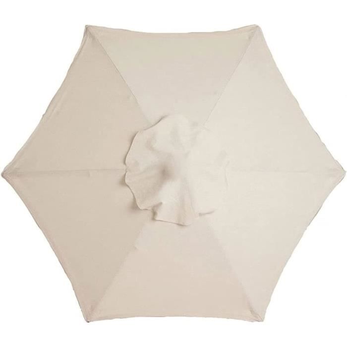 Toile De Rechange Pour Parasol Double 2.7m - Housse Imperméable 12 Nervures - Linsition