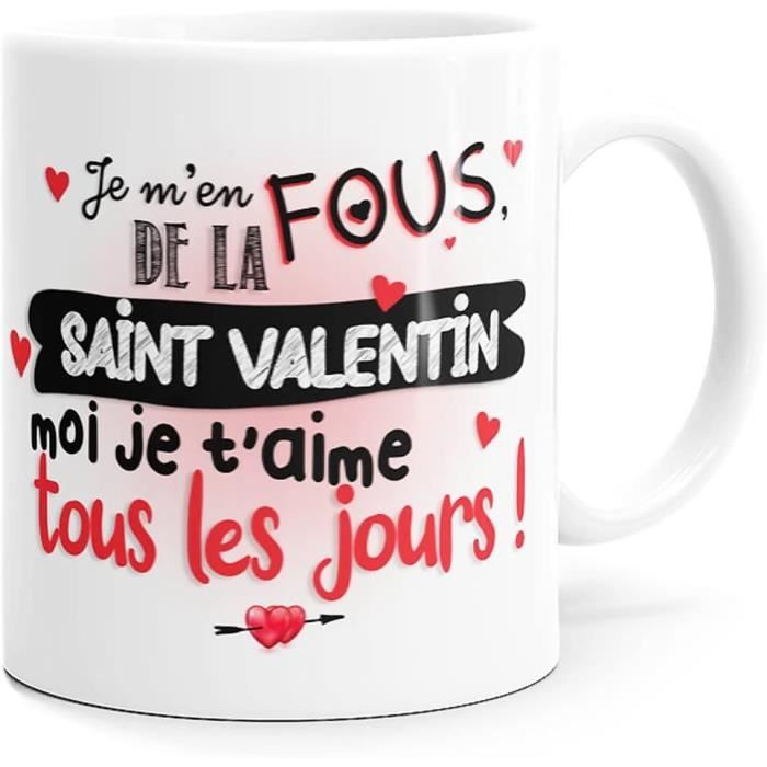 Mug Amour Je T’Aime Tasse Message Humour Drôle Idée Cadeau Original