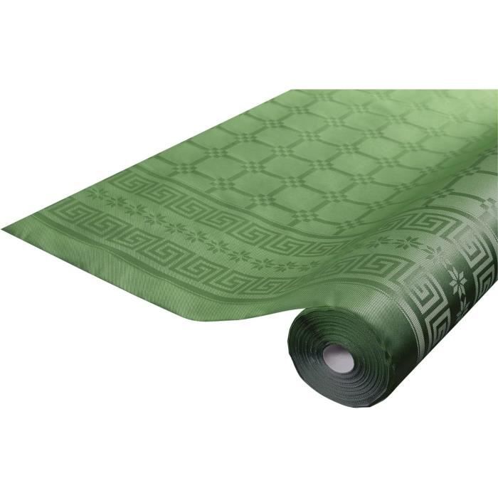 Pronappe - Réf. R480686I - 12 nappes jetables papier damassé en rouleau 6 M de long X 1,18 M de large - Papier damassé au motif universel chic et Pronappe - Réf. R480686I - 12 nappes jetables papier damassé en rouleau 6 M de long X 1,18 M de large - Papier damassé au motif universel chic et