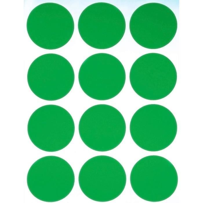 1000 Gommettes Rondes Vertes 25 Mm - Autocollants Vinyle étanches, Pour Organisation, Bureau, étiquetage