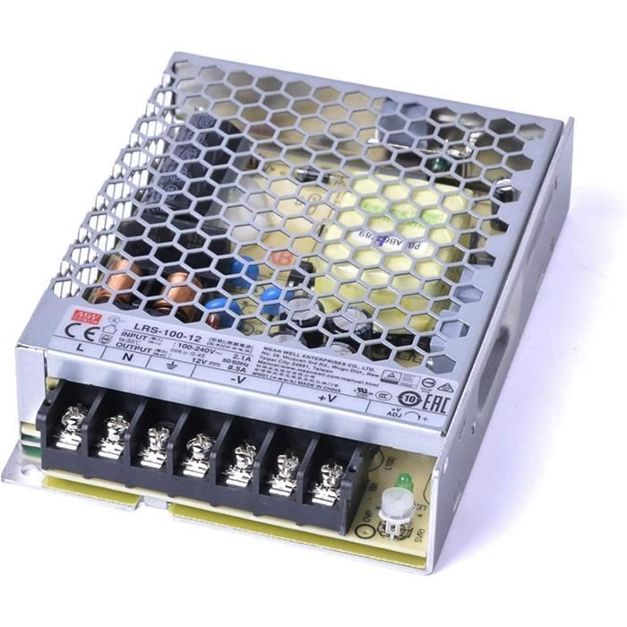 KingLed - MeanWell Bloc D'alimentation LPV-150-12 Puissance 120 W DC 12 V IP67 Transformateur Mean Well Pour LED - Code 1473