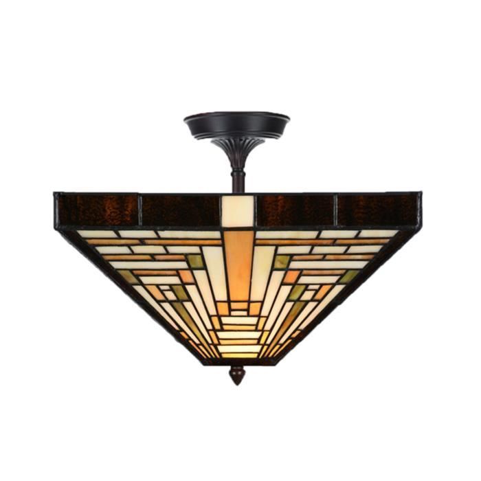 Coloured By Art - Tiffany Lampe - Fixation Murale Lampe Tiffany Rising Sun