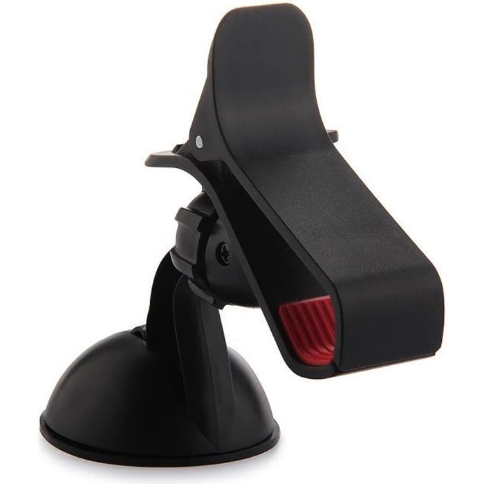 Support Universel à Ventouse Fixation Pare-brise Auto Voiture Rotatif 360° Réglable avec Pince pour Téléphone GPS