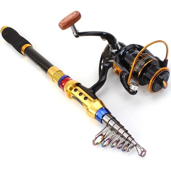 Kit De Pêche Complet Lixada - Canne Télescopique + Moulinet + Accessoires + Sac, Idéal Débutants Et Experts